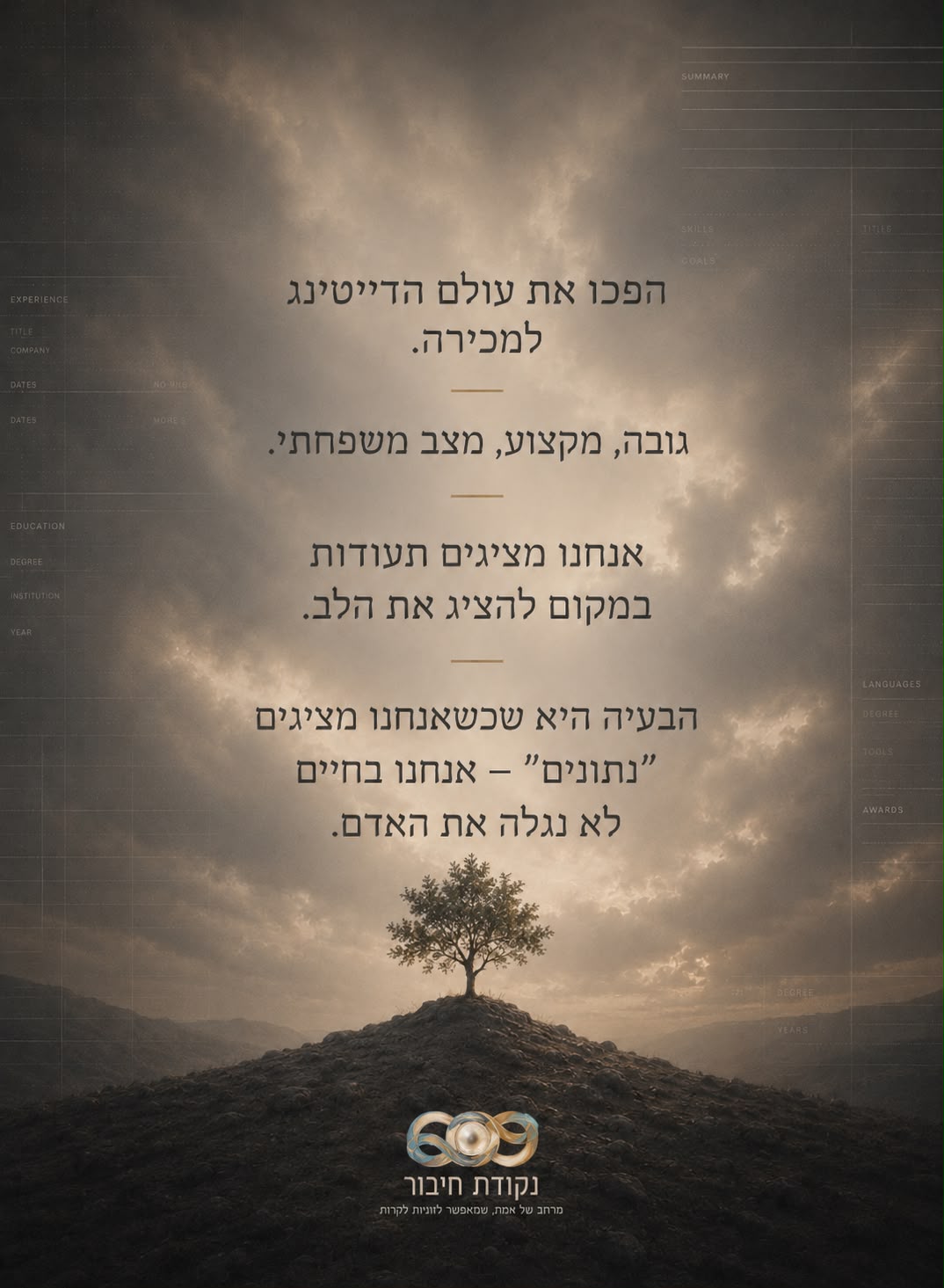 שקופית שנייה בסדרת הפוסטים השנייה